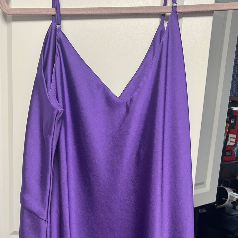 a new day Purple Midi Dress